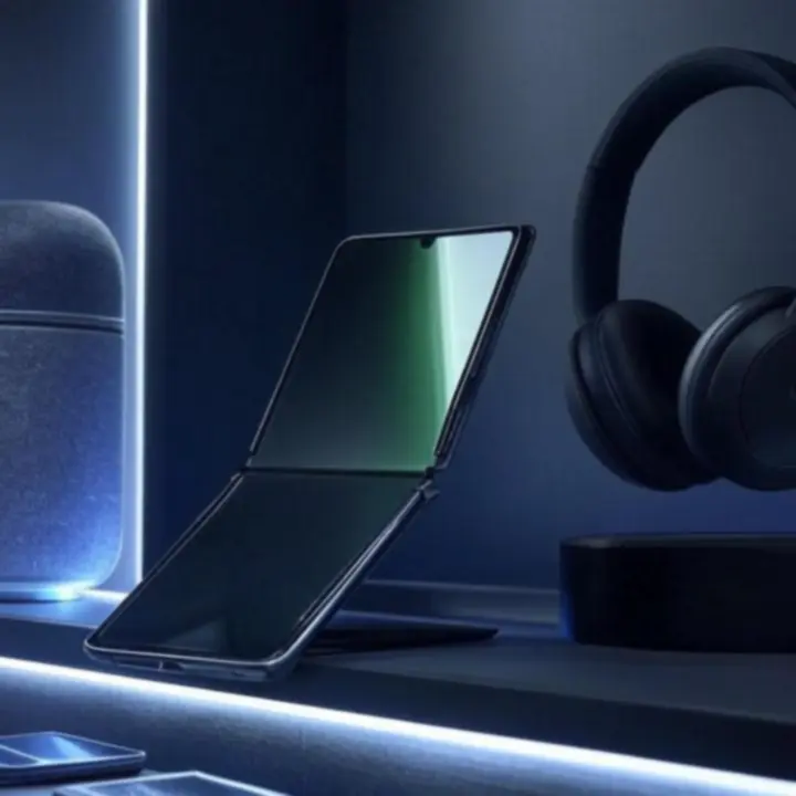 Dynamiczna półka z bestsellerowymi gadżetami prezentowana w futurystycznym interfejsie