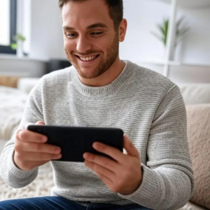 Polski klient korzystający z laptopa i porównujący produkty w SmartMarketPL