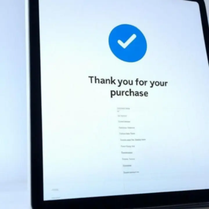 Ekran potwierdzenia udanego zamówienia w nowoczesnym stylu SmartMarketPL